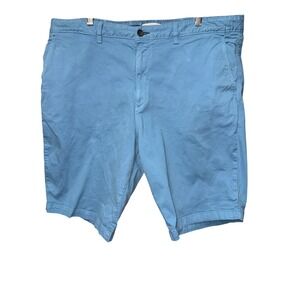 Arturo Calle Blue Cotton Flat Front Mens Sz 42 Bermuda Shorts Preppy Casual Golf